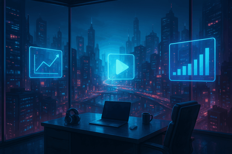 Erfahrungsbericht aus dem Gaming Room in futuristischer Großstadt