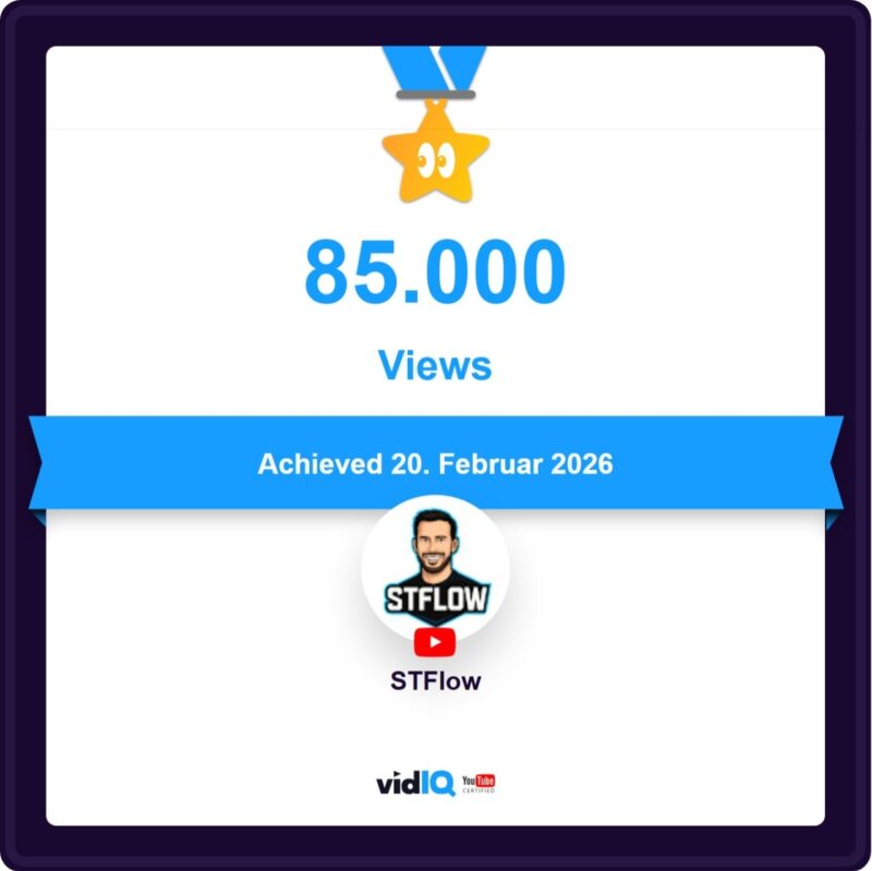 Streamer Erfahrungsbericht nach 8 Monaten (Februar 2026): Zahlen, Learnings & Zeitaufwand 6 Meine Videos wurden auf Youtube schon 85.000 mal aufgerufen