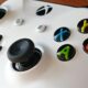 close up shot of a white xbox game controller
