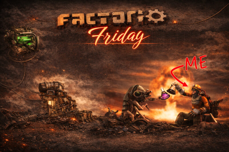 Factorio Friday - jeden Freitag ab 16 Uhr live bei Twitch und YouTube